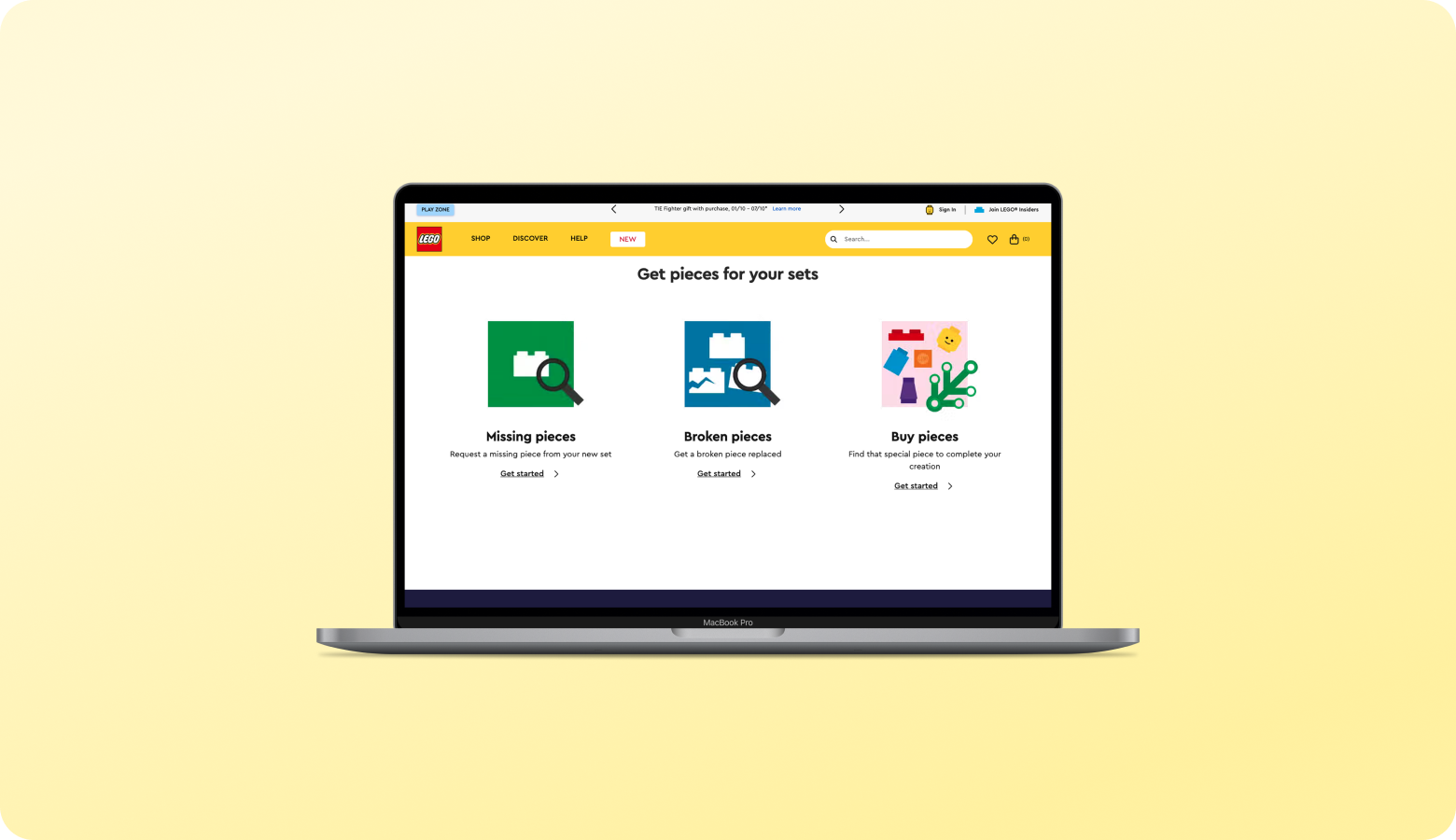 lego.com replacement parts self-serve request project main image